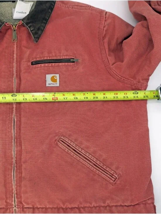 Carhartt Detroit Jacket Women’s XL Vintage Y2K Rose Salmon Pink WJ097 VRS - Picture 13 of 14